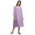 thumbnail image 2 of Moomaya WoMen's Printed Nightdress Knee Length Cotton Sleepwear Short Gown, 2 of 6