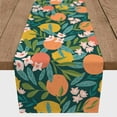 thumbnail image 2 of Creative Products Citrus Fruit Pattern Teal 4 16 x 72 Poly Twill Table Runner, 2 of 3