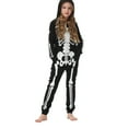 thumbnail image 2 of Nituyy Matching Family Pajamas Sets Skeleton Glow in Dark Jumpsuit Halloween Hooded One-Piece Zipper PJS Family Jammies, 2 of 9