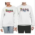 thumbnail image 2 of Wild Bobby, Mama Cita Papa Cito Mexican Spanish Latino His/Her Couples/ Best Friends Matching Couples Crewneck Sweater, White, Mens L-Womens M, 2 of 3