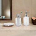 thumbnail image 4 of Unique Bargains 1 Set Durable Waves Bathroom Accessories Kit Clear Glass, 4 of 4