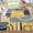 Yellow, variant on Nanan 4'x6' Modern Area Rug, Geometric Circle Block Print Low Machine Washable Ultra Thin Non Slip Carpet for Dorm Home Office Playroom, Yellow