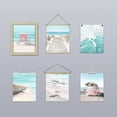 thumbnail image 5 of Coastal Wall Art Beach Prints Decor Set of 6 Summer Seascape Theme Pictures Boardwalk, Beach Chair, Pink Van, Surfing Posters for Home Unframed 8x10 Inch, 5 of 6