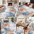 thumbnail image 5 of Blue Coastal Area Rugs 5'x7', Small Throw Rugs for Laundry Room Playroom, Summer Beach Starfish Weeping Eucalyptus Ombre Indoor Outdoor Rug Non-Slip Low Pile Carpet Runner Reversible Floor Mats, 5 of 8
