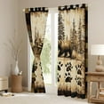 thumbnail image 3 of Erosebridal Wild Bear Curtains Pack of 2 (38x45), Rustic Lodge Cabin 30%-50% Black Out Curtains, Jungle Wildlife Room Decor, 3 of 7