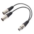 thumbnail image 2 of 3P XLR Jack A Doble 2 Enchufe Y Cable Adaptador Divisor 1 Pie, 2 of 4