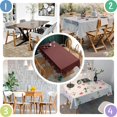 thumbnail image 3 of Meery Christmas Rectangle Tableclothes Christmas Snow Lace Table Cloth 60x102inch Polyester Washable Foldable and Durable Table Covers for Dining Kitchen Parties Weddings and Outdoor Use, 3 of 5