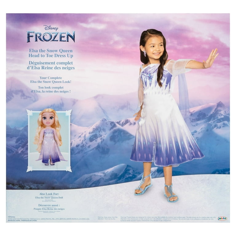 Frozen 2 Snow Queen Elsa Tiara to Toe Girl's Fancy-Dress Costume