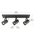 thumbnail image 2 of Globe Electric Williamsburg 3-Light Dark Wood Finish Track Lighting, 59316, 2 of 3