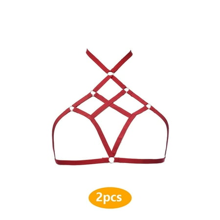 

2pcs Cage Bras Elastic Great Material Underwear Dating Firmness Passionate Cosplay Equipment Sweet Gift Lingerie for Women Girl