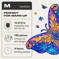 thumbnail image 2 of UNIDRAGON Intergalaxy Butterfly Wooden Jigsaw Puzzle M 199 Pieces, 2 of 8