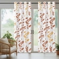 thumbnail image 5 of Outdoor Curtains for Patio Waterproof, Orange Botanical Outdoor Privacy Panels Grommet, Watercolor Spring Floral Summer Leaf Blackout Outside Curtains for Porch/Cabana/Pergola/Gazebo 54"x95", 1 Panel, 5 of 8