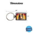 thumbnail image 3 of Shetland Sheepdog Sheltie Dog Pop Art Metal Rectangle Keychain, 3 of 7