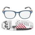 thumbnail image 1 of Gafas de lectura unisex modernas y portátiles con visión clara para hombres y mujeres (+100 azules), 1 of 8