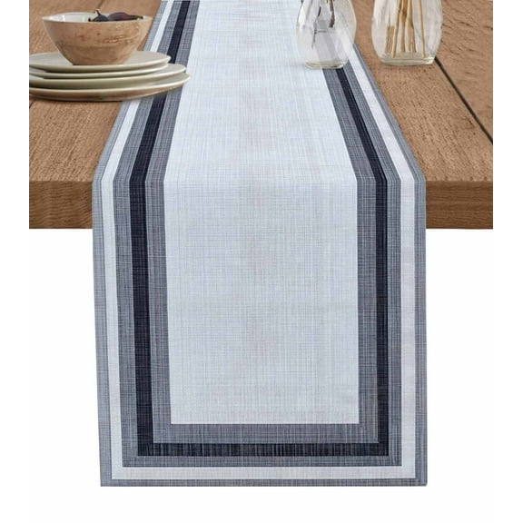 Table Runner Black Gray Art Table Decoration for Kitchen Dinning Retro Style Table Decoration for Indoor Outdoor Party Wedding Decor 13x90 Inch