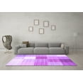 thumbnail image 3 of Ahgly Company Indoor Square Checkered Purple Modern Area Rugs, 8' Square, 3 of 4