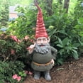 thumbnail image 3 of Homestyles Giant "Rumple" the Classic Old World Garden Gnome with Thumbs Up Outdoor Statue 34"H, 3 of 4