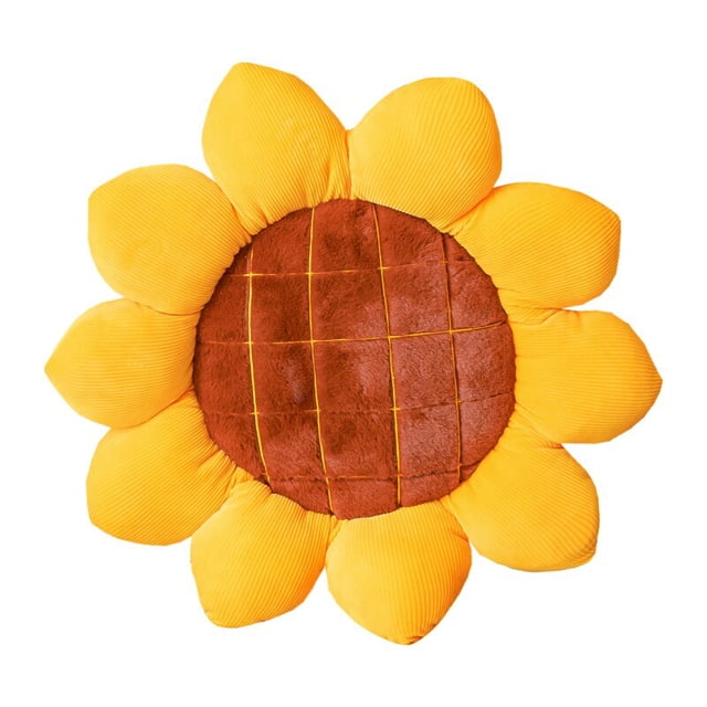 40/50/70CM 1pc Stuffed Sunflower Plush Plant Seat Cushion Flowers Decor Pillow Props For Sofa Chair Indoor FloorYellow70cm Deng Xun unisex