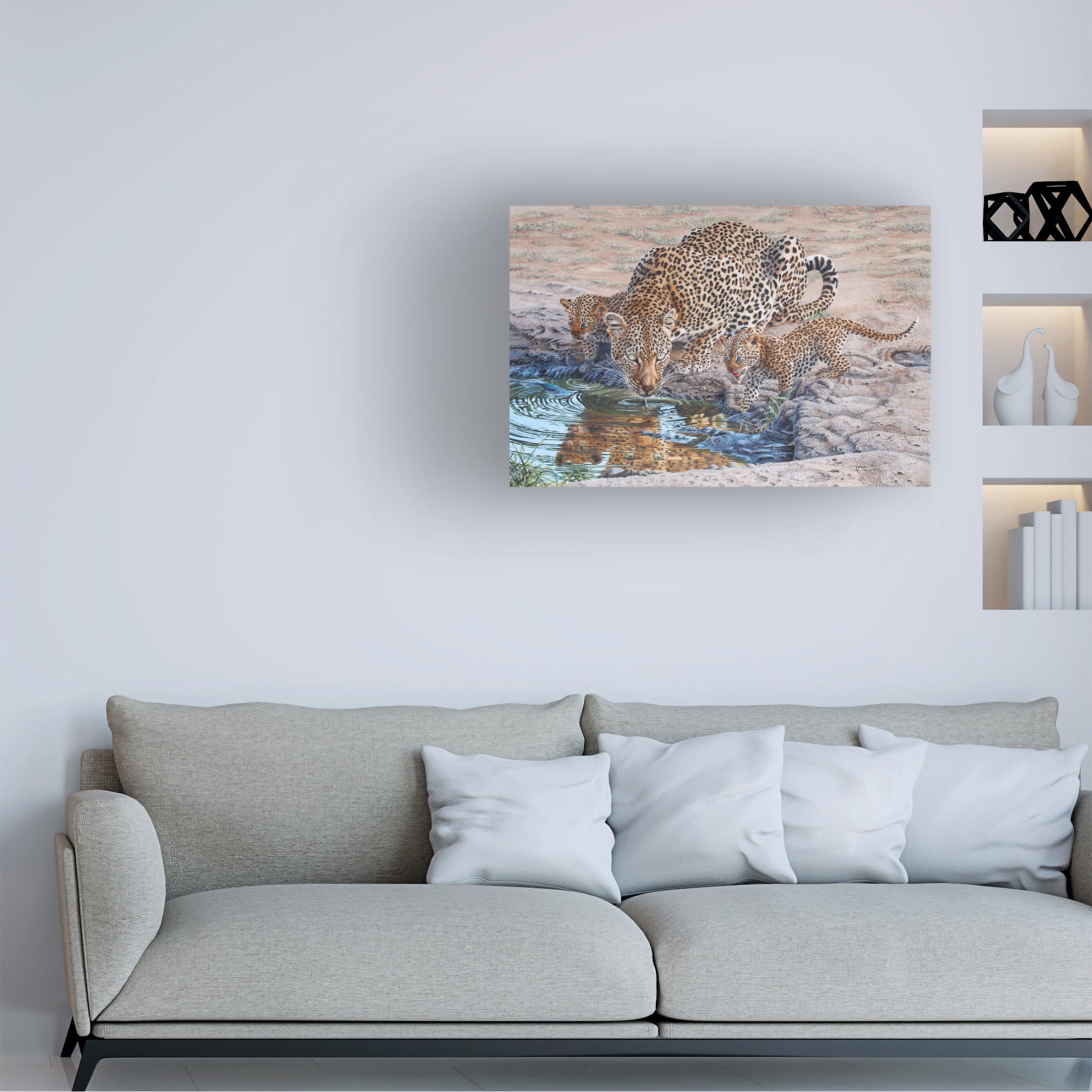 Canvas Wall Art - Delene Lambert 'Queen of Cubs' Wall Art for Living Room, Bedroom, or Office Décor by Trademark Fine Art - 19 x 12 Inches