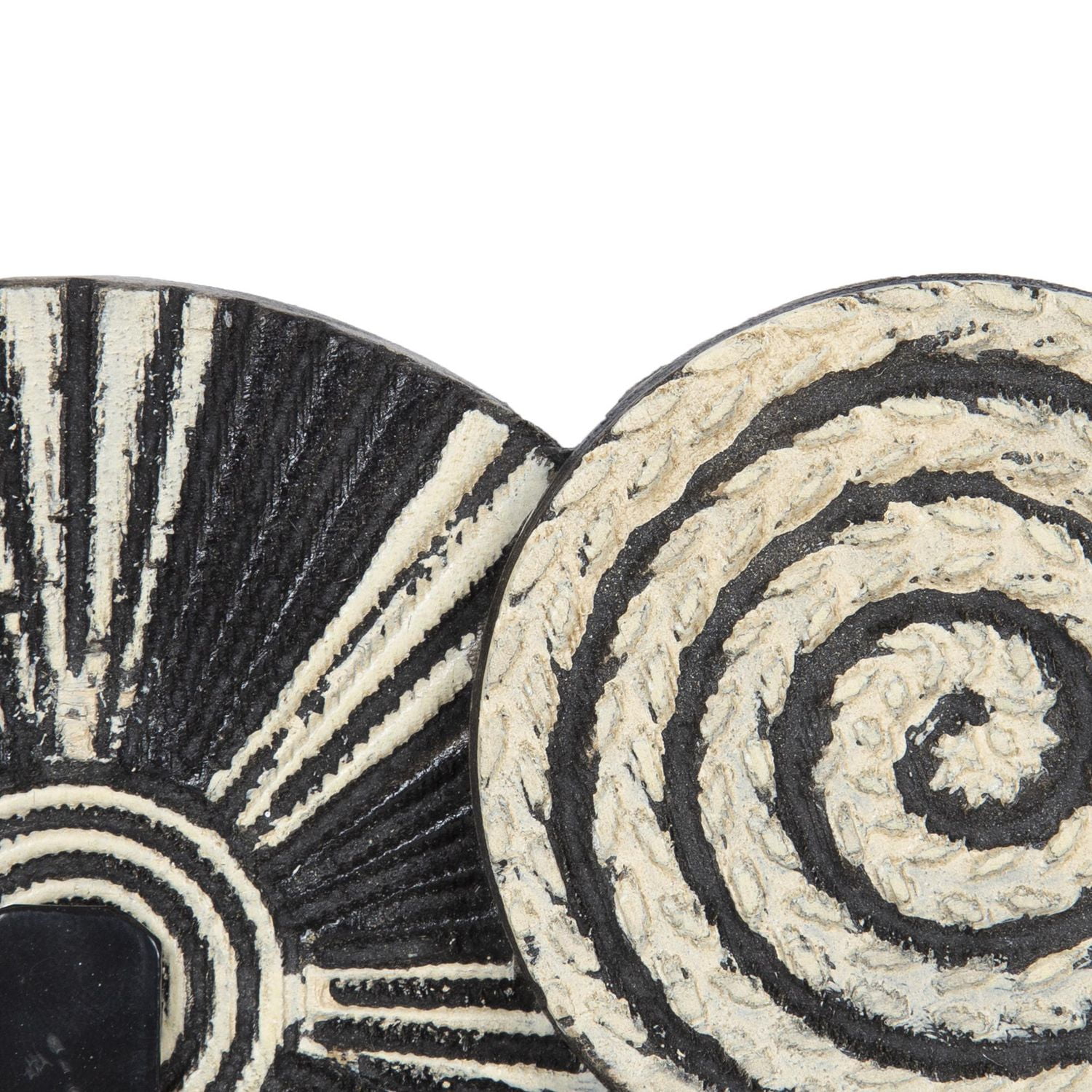 Ensemble de plaques Spinoza avec crochets de hometrends, noir/naturel