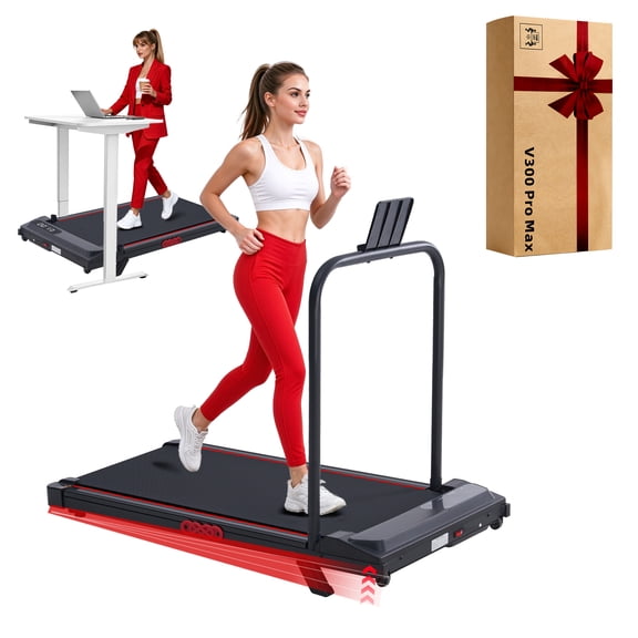 SUOUER Portable Compact Treadmill with Incline Adjustment, 3.0 HP Home Electric Walking Pad, Under Desk Treadmill for Office Use, 400 lbs Weight Capacity, Speed Range 0.6–7.6 mph