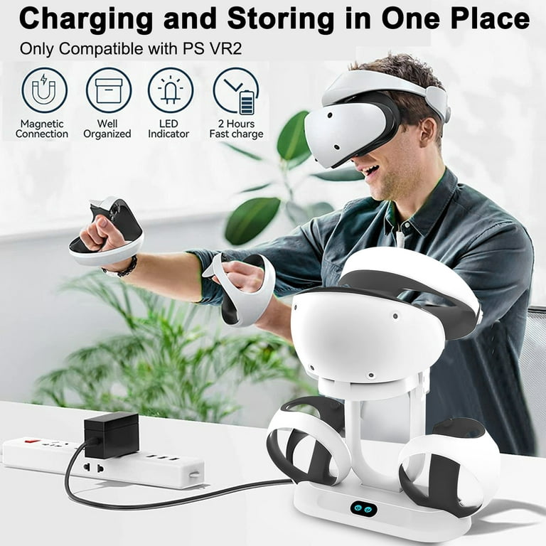 VR Helmet Storage Stand VR2 Multi-function Charger Handle Charging Base For PS  VR2 PS5 Controller Console