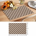 thumbnail image 6 of Brown Moroccon Placemats Set of 6 Retro Country Minimalist Abstract Motifs Place Mats Indoor Wipeable Table Mats Washable Cloth Dining Table Placemats for Kitchen Holiday Party Home Decor 13x19 Inch, 6 of 9