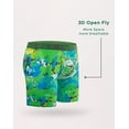 thumbnail image 3 of INNERSY Big Boys' Quick-dry Boxer Briefs Lightweight & Smooth Underwear 2-Pack(Small,Black Forest), 3 of 9