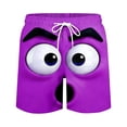 thumbnail image 4 of HXWCHs Men's Casual Shorts with Unique Face Print Design Lightweight Comfortable Outdoor Streetwear Fashion for Summer XXXL Purple, 4 of 4