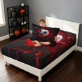 thumbnail image 4 of Manfei Soccer Sports Twin Sheets, Neon Lightning Bedding, Teal Crack Glow 3 Pieces(1 Flat Sheet, 1 Fitted Sheet and 1 Pillowcase), 4 of 6