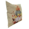 thumbnail image 3 of Fall Stacked Pumpkins Pillow Fabric Indoor Outdoor Leaves Slskpk, 3 of 3