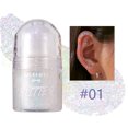 thumbnail image 1 of Sombra de ojos en gel con purpurina plateada y blanca perlada de 25 ml, para cuerpo, rostro, brillo, iluminación, arte, destellos, crema con lentejuelas, decoración para festivales y fiestas, 1 of 5