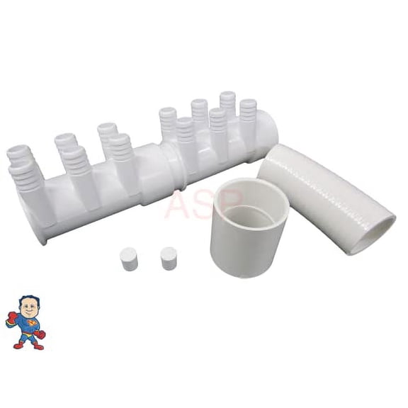 Manifold Hot Tub Spa 2" spg x Dead End x (12) 3/4" Coupler Base Kit Video How to