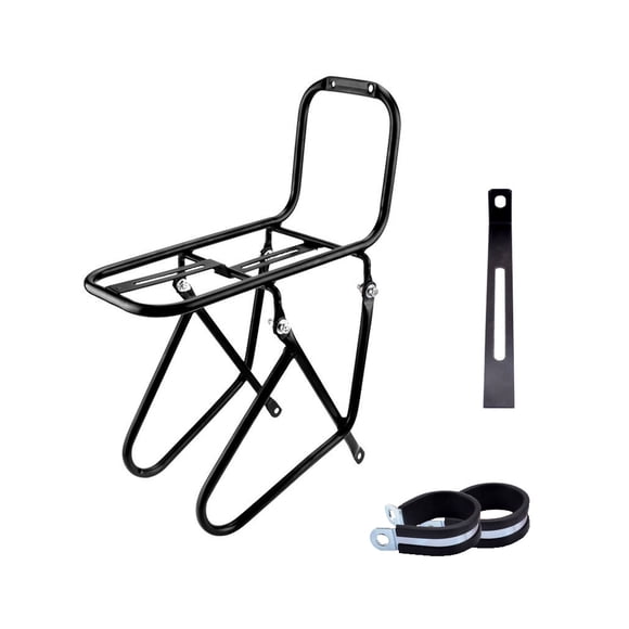 Greeniant Estante delantero de bicicleta de montaña, acero autoinstalado, acero resistente y duradero, cesta de verduras para bicicleta de larga Bicicletas eléctricas