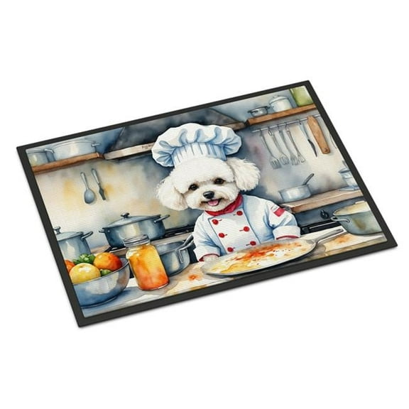 24 x 36 in. Bichon Frise The Chef Doormat