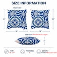 thumbnail image 6 of YLLN 18x18 in Outdoor Throw Pillows Set of 2, Waterproof & Fade-Resistant, Decorative Cushion With hidden zipper, for Patio Furniture (Blue), 6 of 7