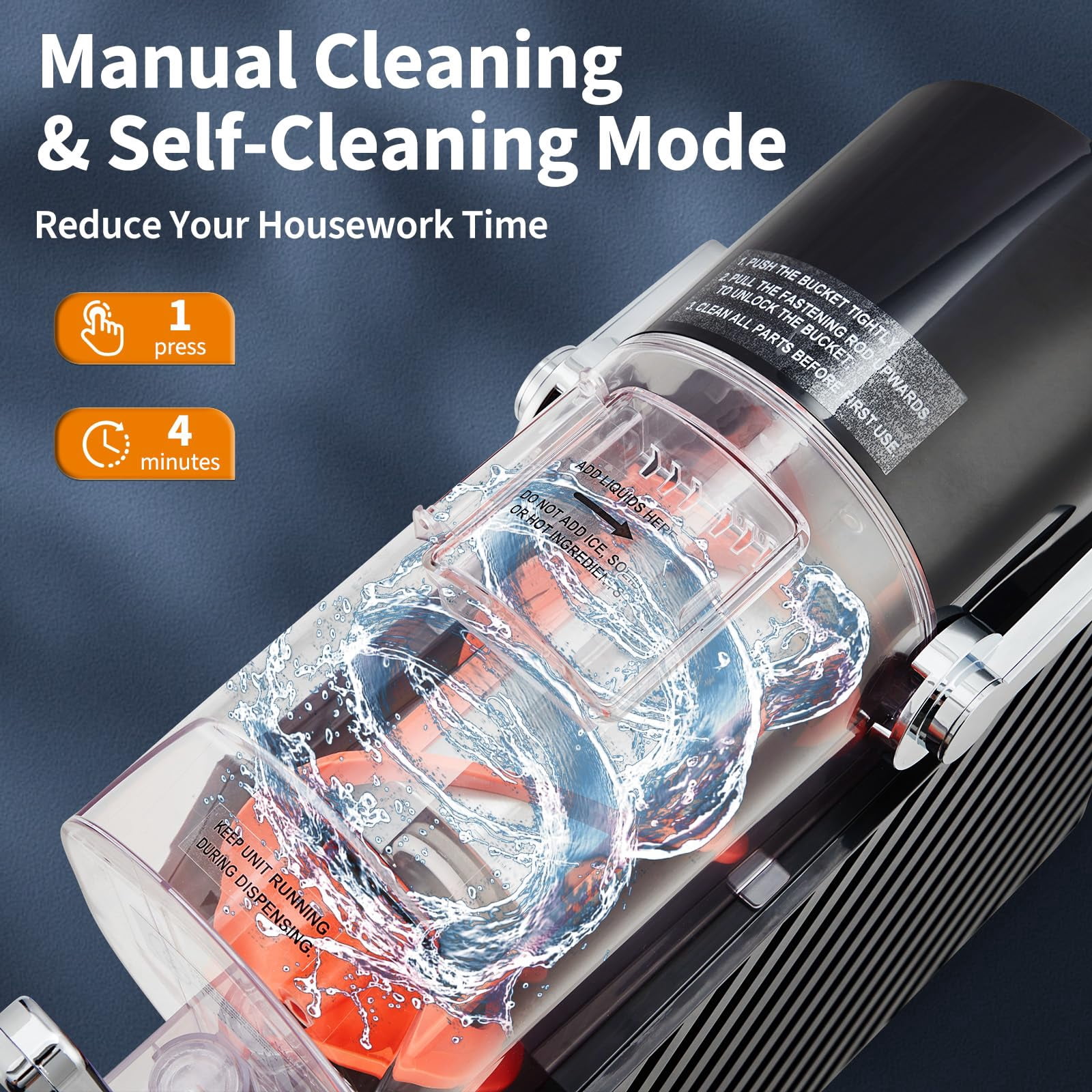 Professional Slushie Maker 84oz - 3-in-1 Frozen Drink Machine with Auto Clean & LED Touch Panel - Commercial Grade for Margaritas, Smoothies, Frappes at Home or Business