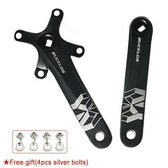 BUCKLOS 104 BCD Mountain Bike Single Speed Crank, 170mm MTB Square Taper Crank Arm Black, Fit Shimano SRAM FAS And 8-11 Speed Chain.