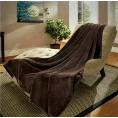 Throw Size Blanket 50 X60 very Soft Cozy Warm Plush Fleece Portable Blanket lightweight Microfiber Solid Color Blanket Machine Wash Throw Blanket Brown in Nepal at NPR 5195 Rating 5