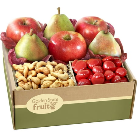 Golden State Fruit Best Wishes Classic Fruit & Snacks Gift Box, 8 (Best Gift Baskets For Her)