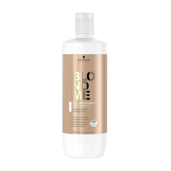 Schwarzkopf BlondMe Shampooing Détox pour Toutes les Blondes, 1 L