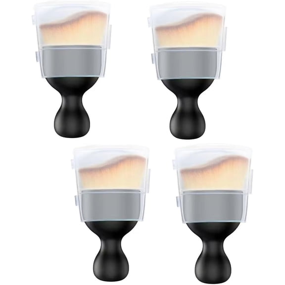 Car Detailing Brush Dusting Brush, Car Interior Detailing Brush (4Pcs) – Soft Bristle Interior Cleaning Tool with Curved Design, Auto Detailing Dust Brush with Protective Cover