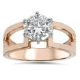 thumbnail image 1 of Bague de Fiançailles Solitaire Ronde 1ct Or Rose 14K, 1 of 4