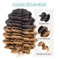 thumbnail image 3 of Cabello de ganchillo ToyoTree Ocean Wave, 14 pulgadas, 8 paquetes, color rubio degradado, 3 of 6