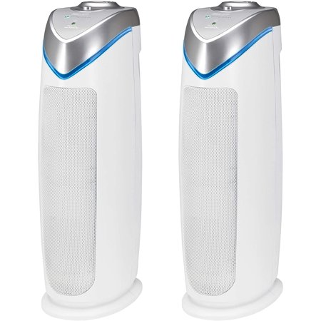 Germ Guardian True HEPA Filter Air Purifier with UV Light Sanitizer, Eliminates Germs, Filters Allergies, Pollen, Smoke, Dust, Pet Dander,Mold,Odors,Quiet 22in 4-in-1 Air Purifier for Home AC4825W2PK