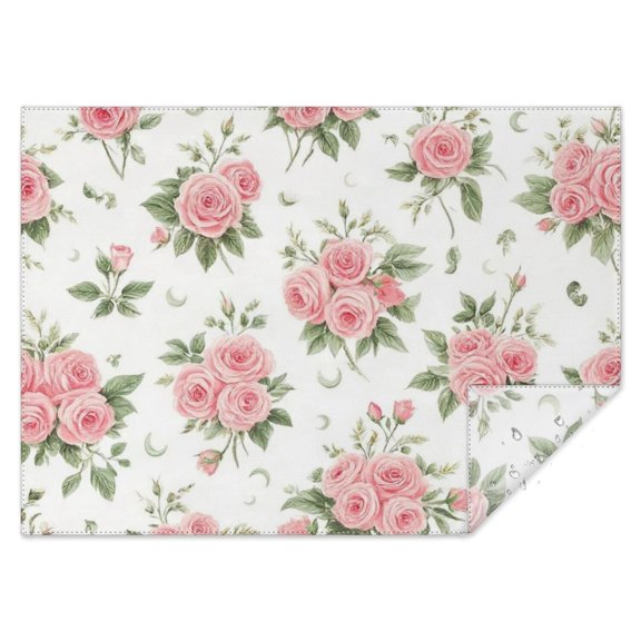 Pioneer Flower Floral Print Pattern Rectangle Tablecloth 60"x84",Waterproof Polyester Rectangle Table Cloth, Wipeable Spillproof Polyester Tablecloth for Dining, Camping, Indoor and Outdoor