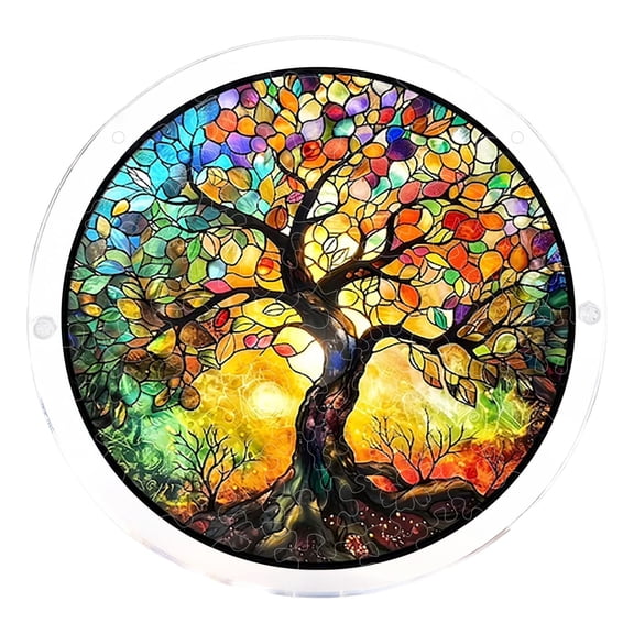 Acrylic Jigsaw Puzzle Sun-Catching Window Decoration, 7.4 Inches, Acrylic Puzzle, Suitable For Garden Decoration, Suitable As Birthday Gifts Or Home Decorations Graduation Gift