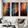 thumbnail image 1 of Designart "Shimmering Beats Compact Discs wall art III" Entertainment Framed Wall Art Set Of 3 - Multi-Color Compact Discs Frame Gallery Set For Office Decor, 1 of 6