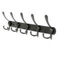thumbnail image 1 of Perchero de pared negro – 5 ganchos triples – 40 cm – Perchero de pared de acero inoxidable para entrada, dormitorio, baño y guardarropa brillar Electrónica, 1 of 5
