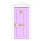 thumbnail image 1 of Mini puerta de madera con colores brillantes, detalles vívidos, bordes más suaves, puerta de hadas en miniatura para casa de muñecas 1:12, regalo morado claro, 1 of 14